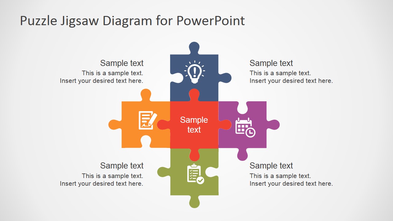 5 Piece Puzzle Template Powerpoint Free