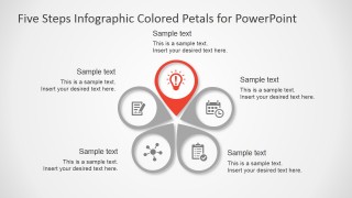 Five Steps Diagram Free PPT Template