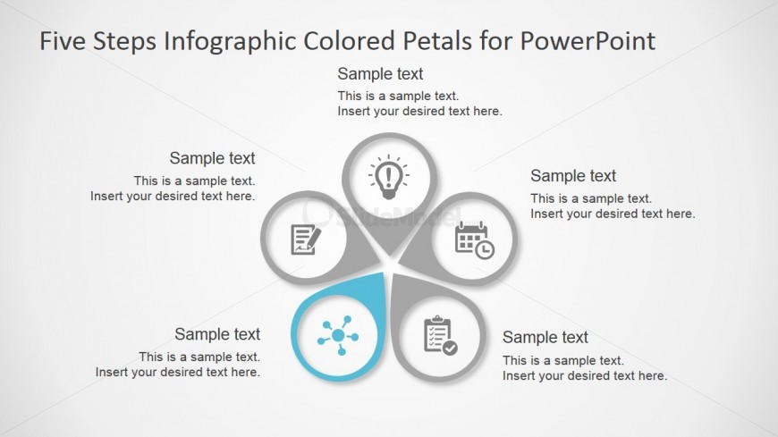 Free PPT Template Infographic Five Steps