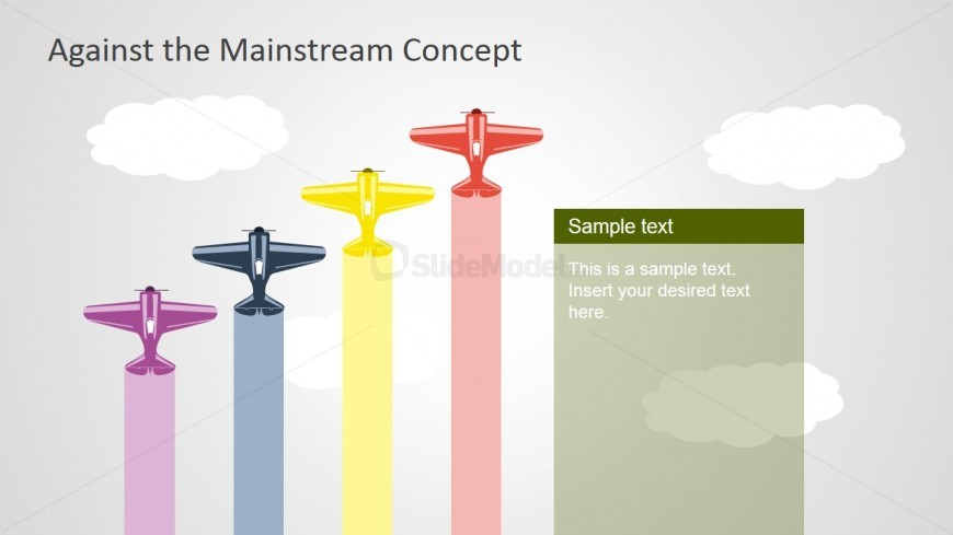 PPT Scene with Planes Shapes