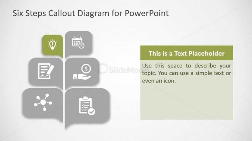 PPT Diagram Callout Design Six Steps
