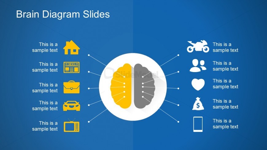Free Download Brain Diagram PowerPoint Slides