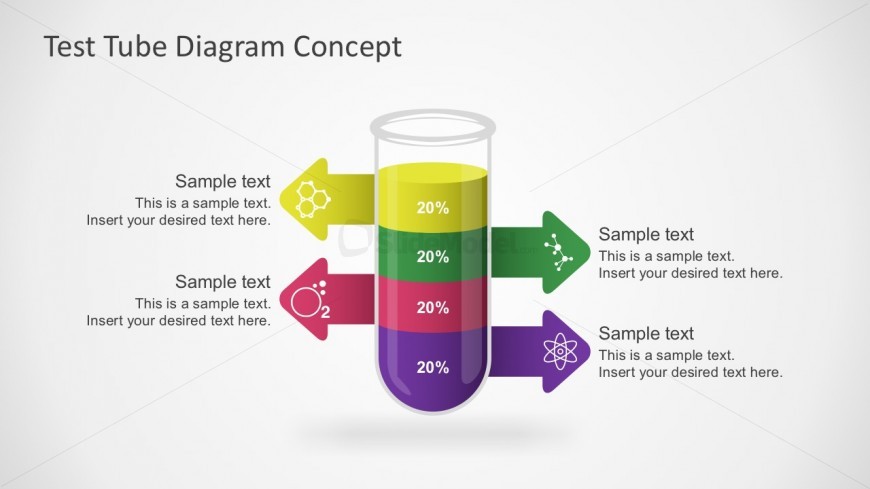 Free Test Tube PowerPoint In Colorful Diagram