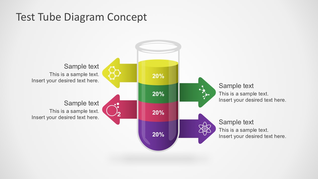 Free Test Tube PowerPoint In Colorful Diagram