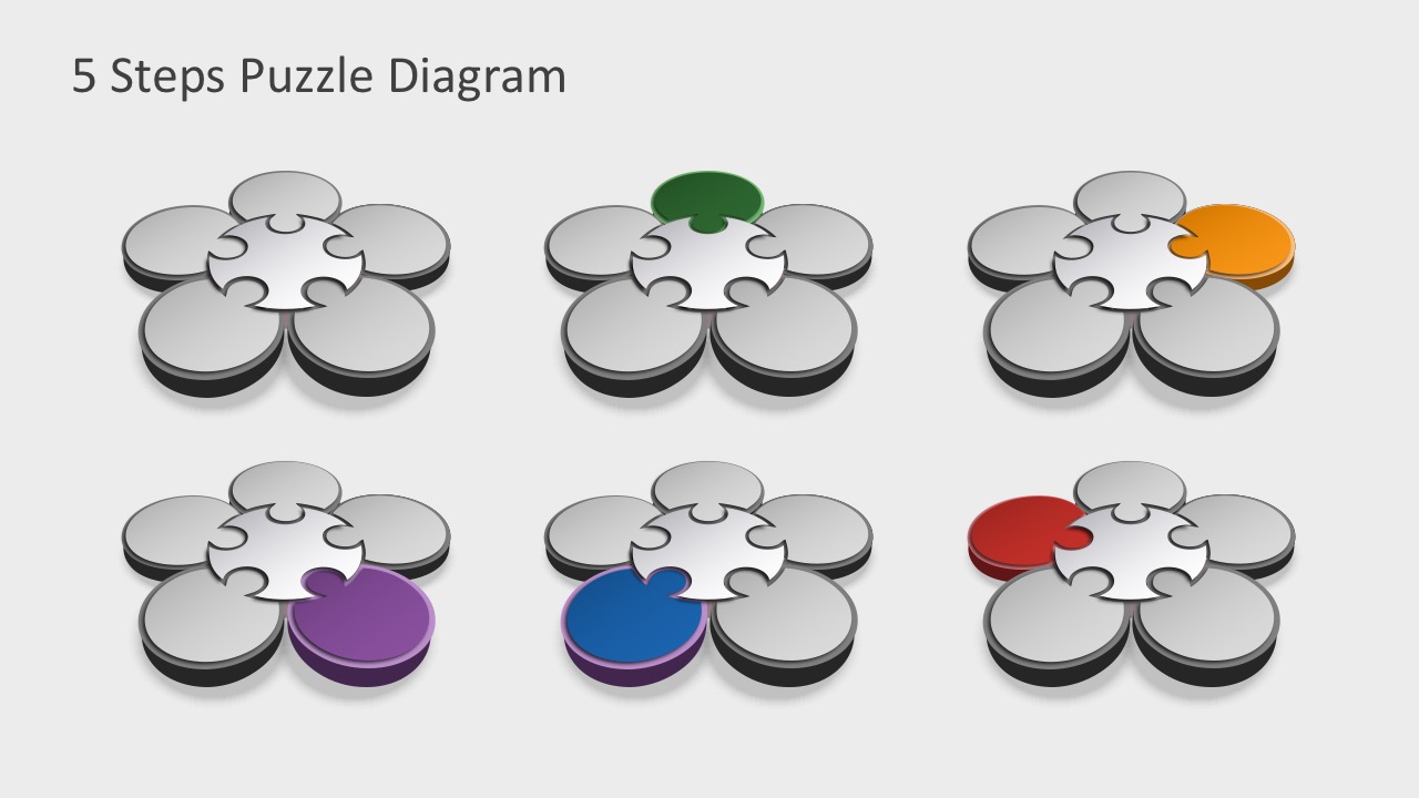 Segmented Flower Diagram PowerPoint Shapes Free Download