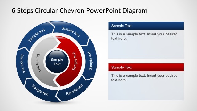 Free Colorful Circle Chevron Steps Diagram PowerPoint