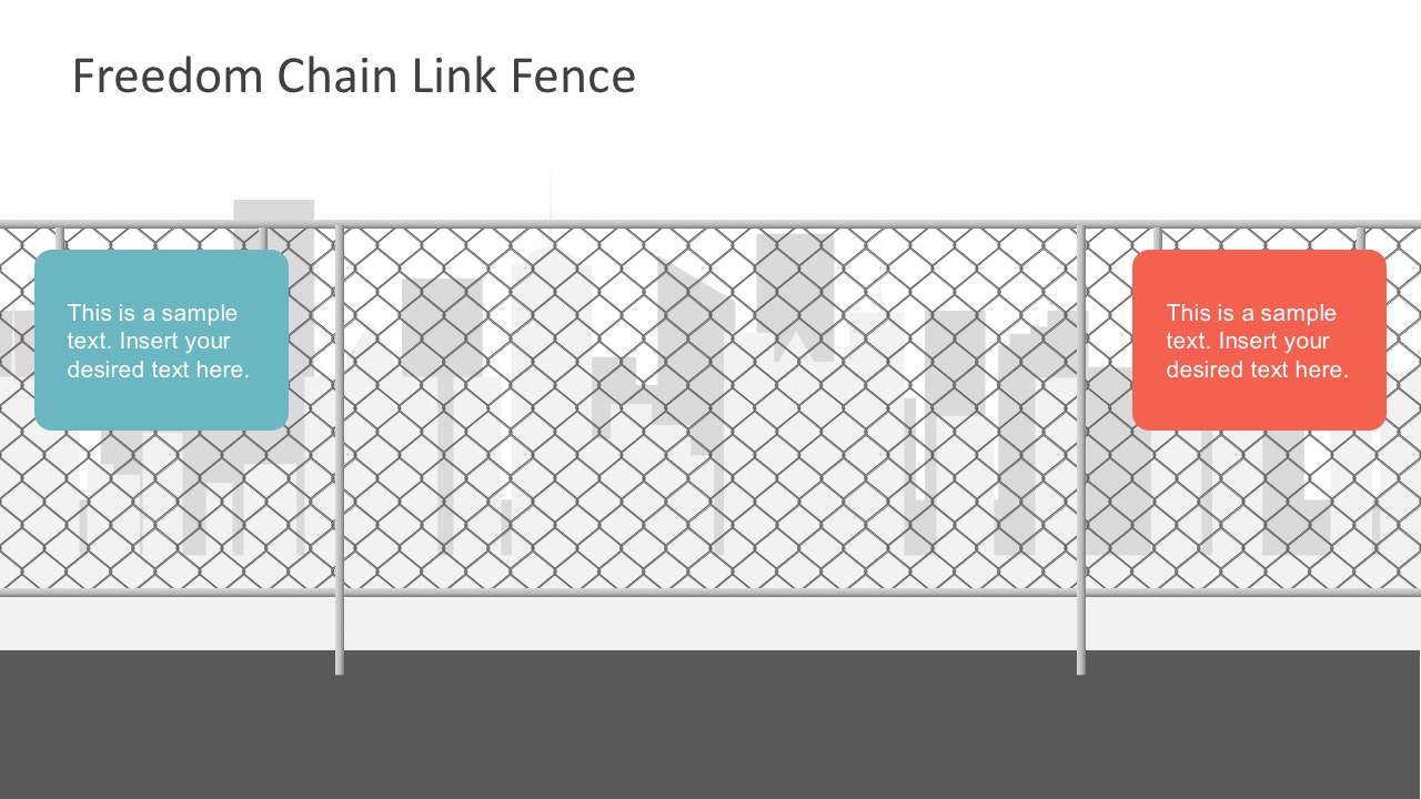 Free PowerPoint Templates Chain Fence 
