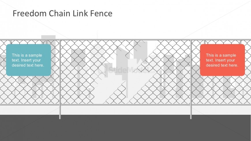 Free Broken Chain Fence Background PowerPoint Templates