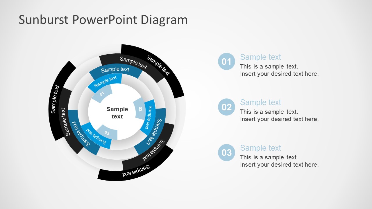 Free Sunburst Popular PowerPoint Diagrams Template