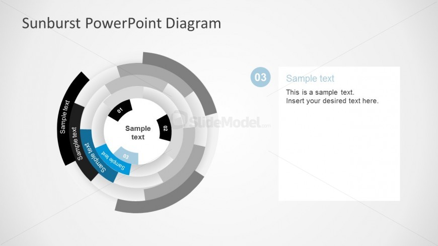 Sunburst Circle Chart Free PowerPoint Slides