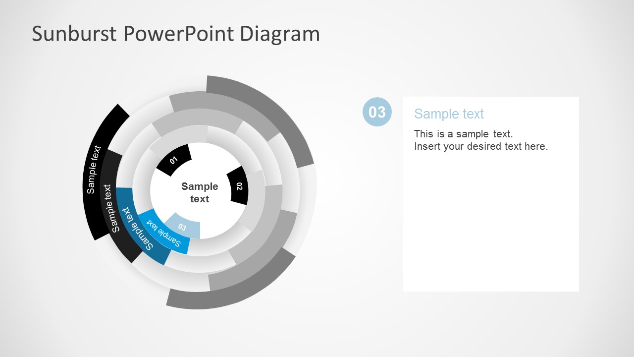Sunburst Circle Chart Free PowerPoint Slides