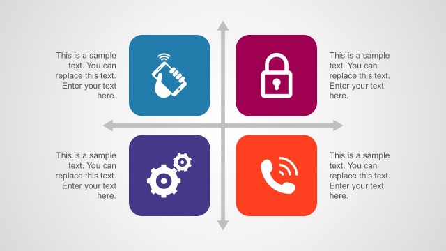 4 Quadrant PowerPoint Diagrams with Free PowerPoint Vector Shapes