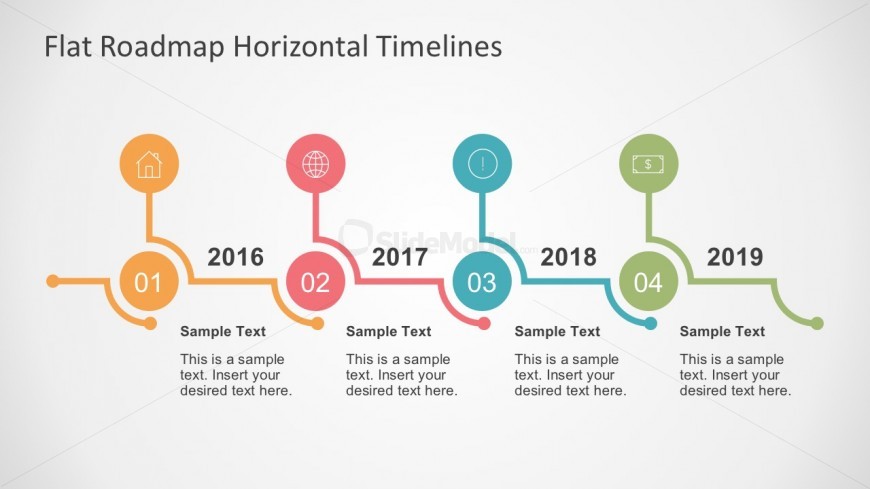 Free Vectors For Roadmap Horizontal Timelines 