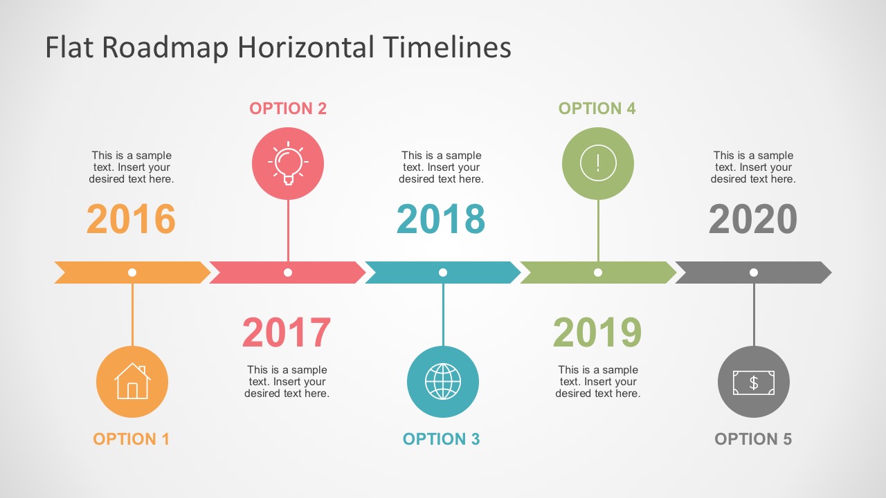 Flat Roadmap Horizontal Timelines For PowerPoint Google Slides   FF0094 01 Flat Roadmap Horizontal Timelines 16x9 2 