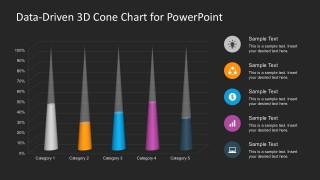 Free Data Driven 3D Cone Diagram PowerPoint Templates