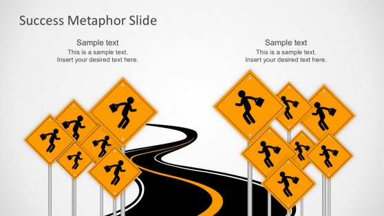 Free Road To Success Metaphor PowerPoint Templates
