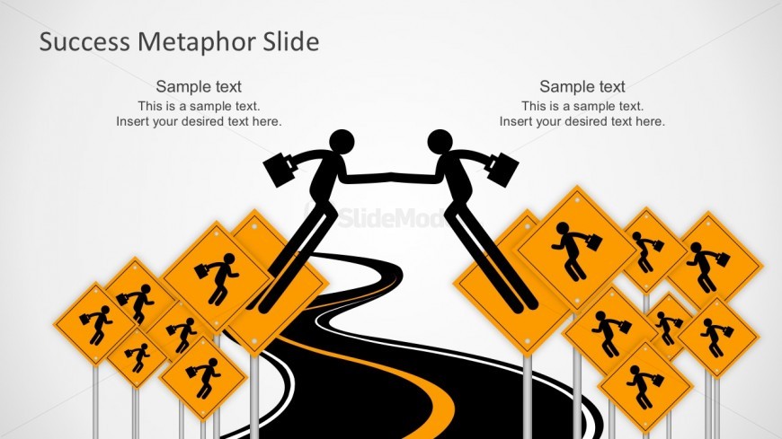 Free Corporate Slides With Road Metaphor To Success