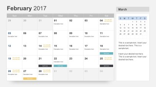 February 2017 Calendar PowerPoint Slides