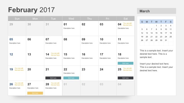 Free Project Calendar Planner 2017