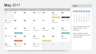 May 2017 Calendar PowerPoint Slides