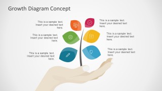 6 Steps Growth Diagram Template for Free 