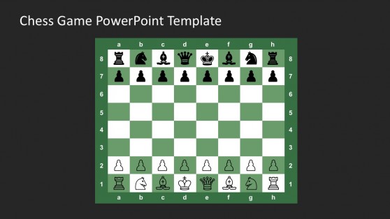 Free Chess Set PowerPoint Dark Background