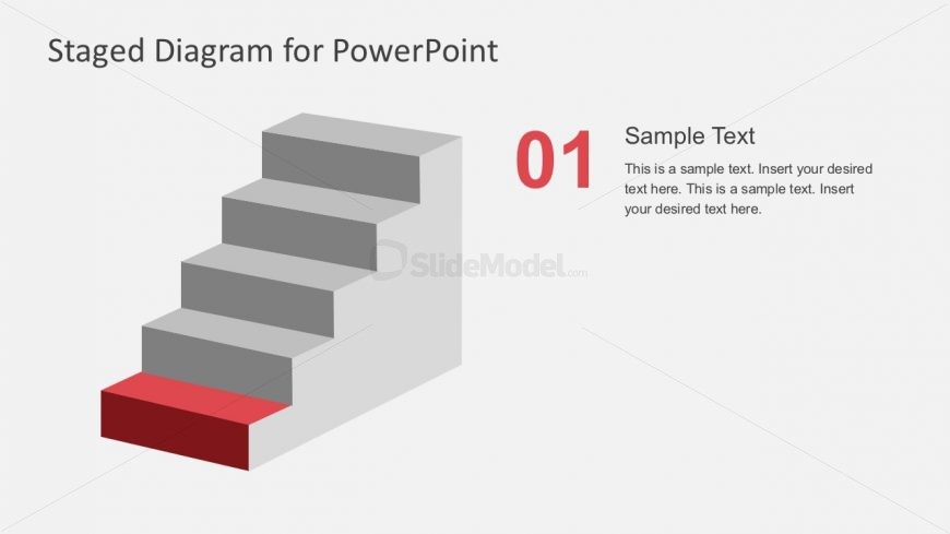 1st Step Ladder Diagram PowerPoint Slide