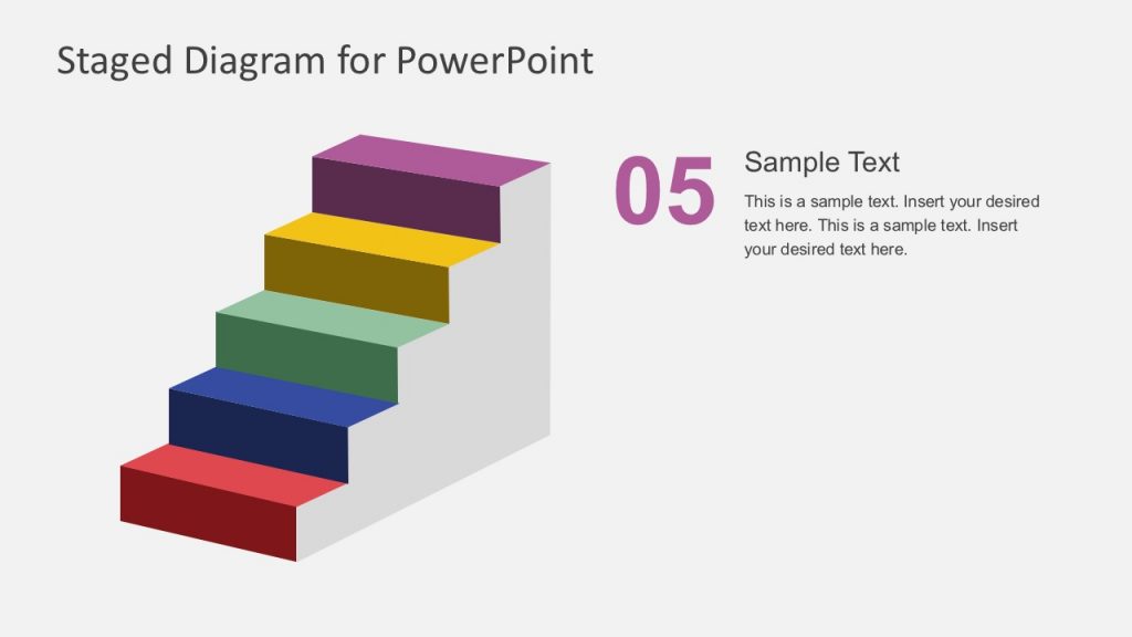 Powerpoint Ladder Shape Free 5 Steps Ladder PowerPoint Graphic Layout - SlideModel