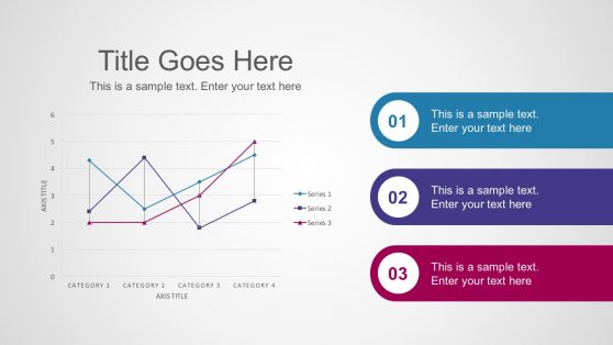 3-Steps Process Smart Line Chart In PowerPoint