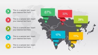 World Map Demographics PowerPoint Template 