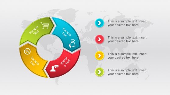 Free 4 Stages Chevron Diagrams PowerPoint