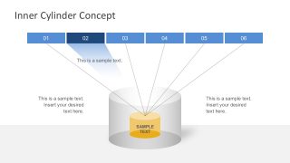 6 Steps Cylinder Diagram Infographic Slides