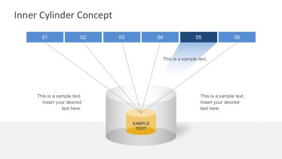 Cylinder Process Flow Diagram PowerPoint