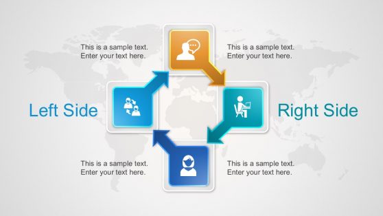 Free 4-Step Cycle Diagram PowerPoint