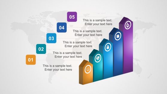 Free 5-Step Digram Template for PowerPoint