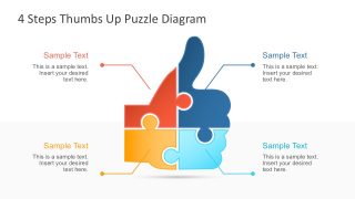 Free 4-Steps Thumbs Up Puzzle Diagrams