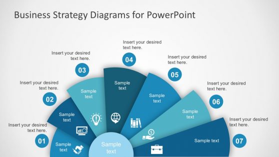 7 Step Fan Diagram for PowerPoint