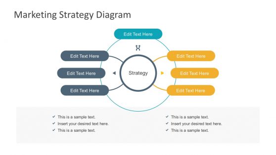 Free Marketing Strategy Diagram with Text Boxes