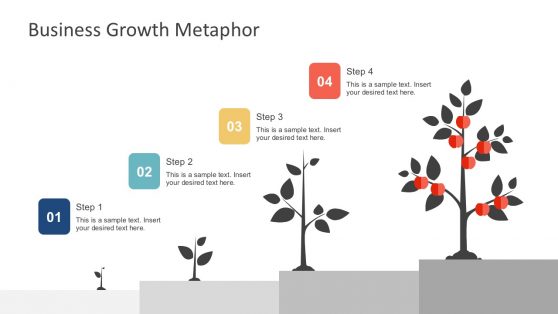 Free 4 Step Tree Diagram PowerPoint