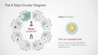 Flat 8- Step Circular Callout PowerPoint Diagram