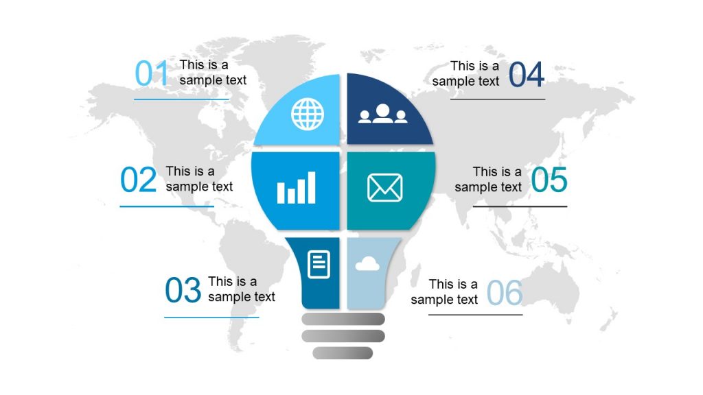 Overview Template 6 Segment Diagram - SlideModel
