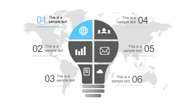 Global PowerPoint Template Lightbulb Idea