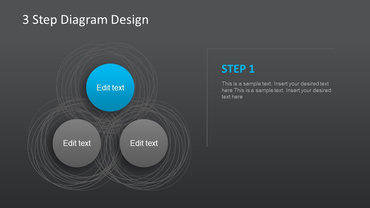 Free 3 Step Diagram Design for PowerPoint & Google Slides