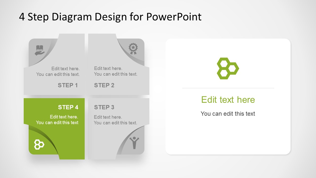 Free 4 Step Diagram Template For PowerPoint & Google Slides