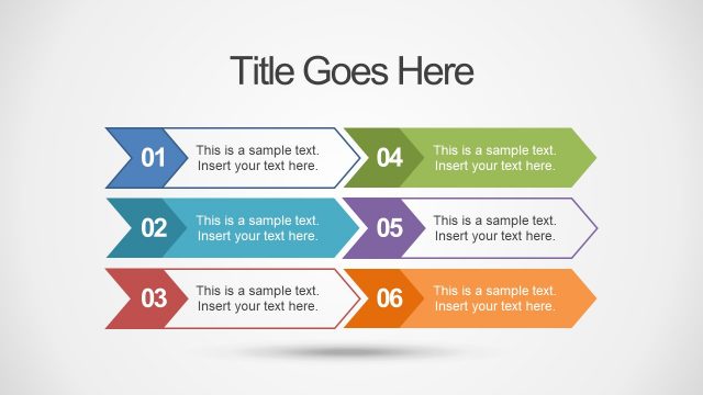 Labels PowerPoint Shapes of Chevron