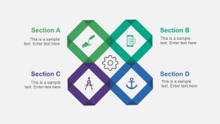 4 Factors with Center Infographic Slide