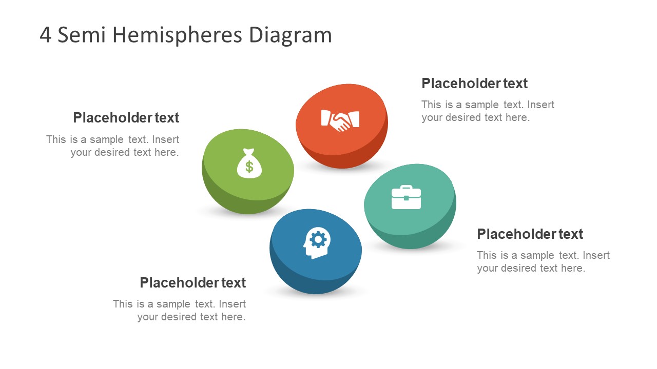 Template of Hemisphere Shapes PPT