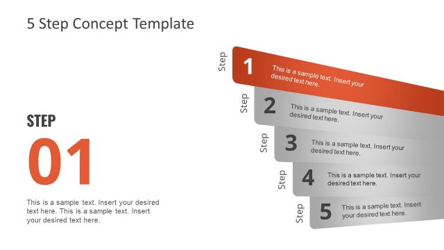 Presentation of Flat Vector 5 Steps