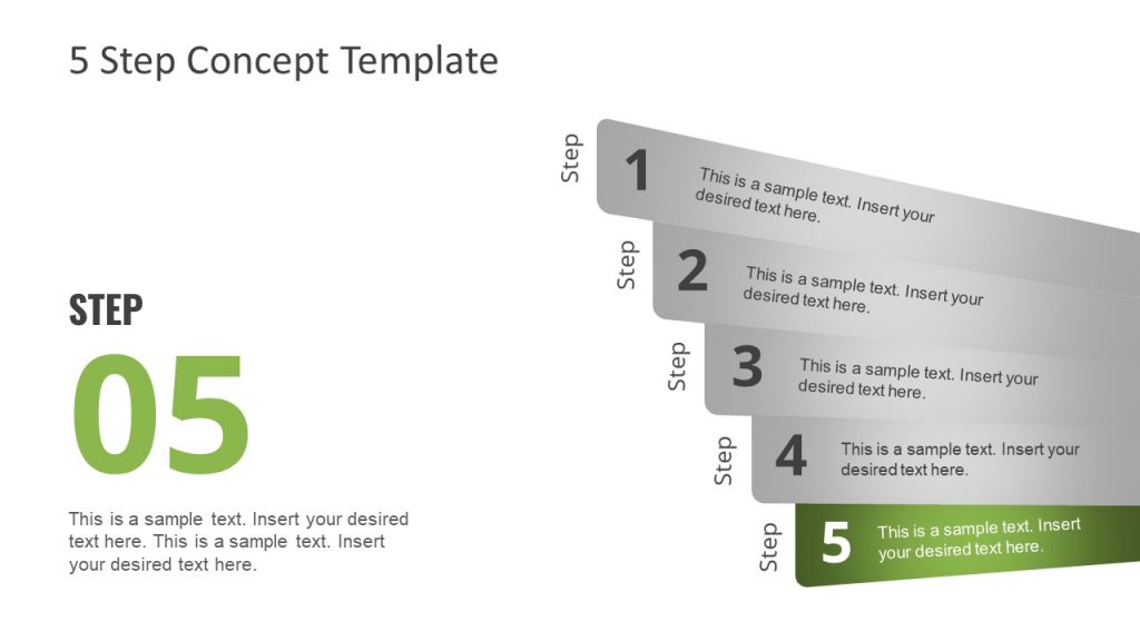 Slide of 5 Step Concept Diagram - SlideModel
