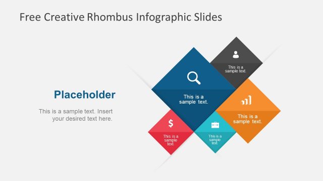 Creative PowerPoint Rhombus with Infographics
